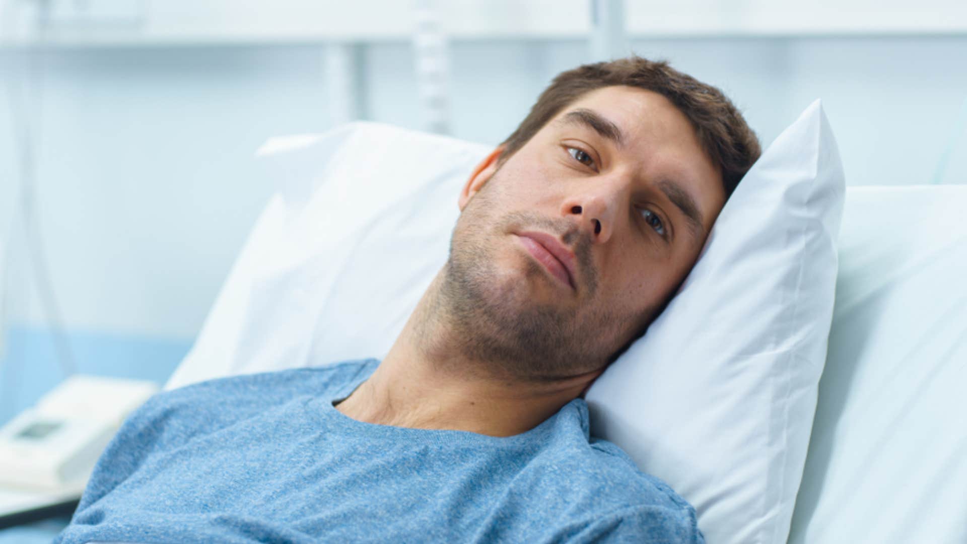 man having health scare 