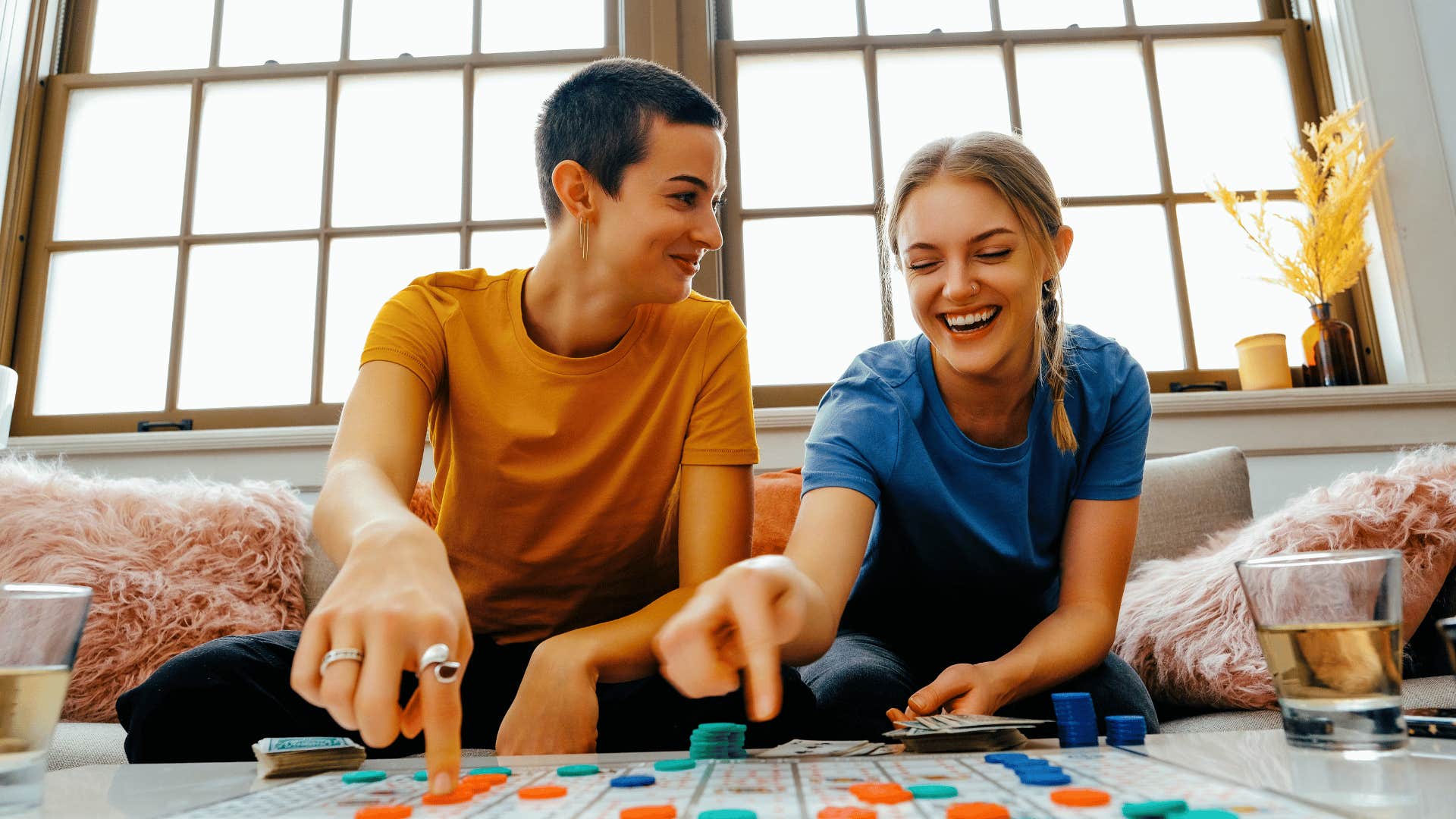 couple playing game