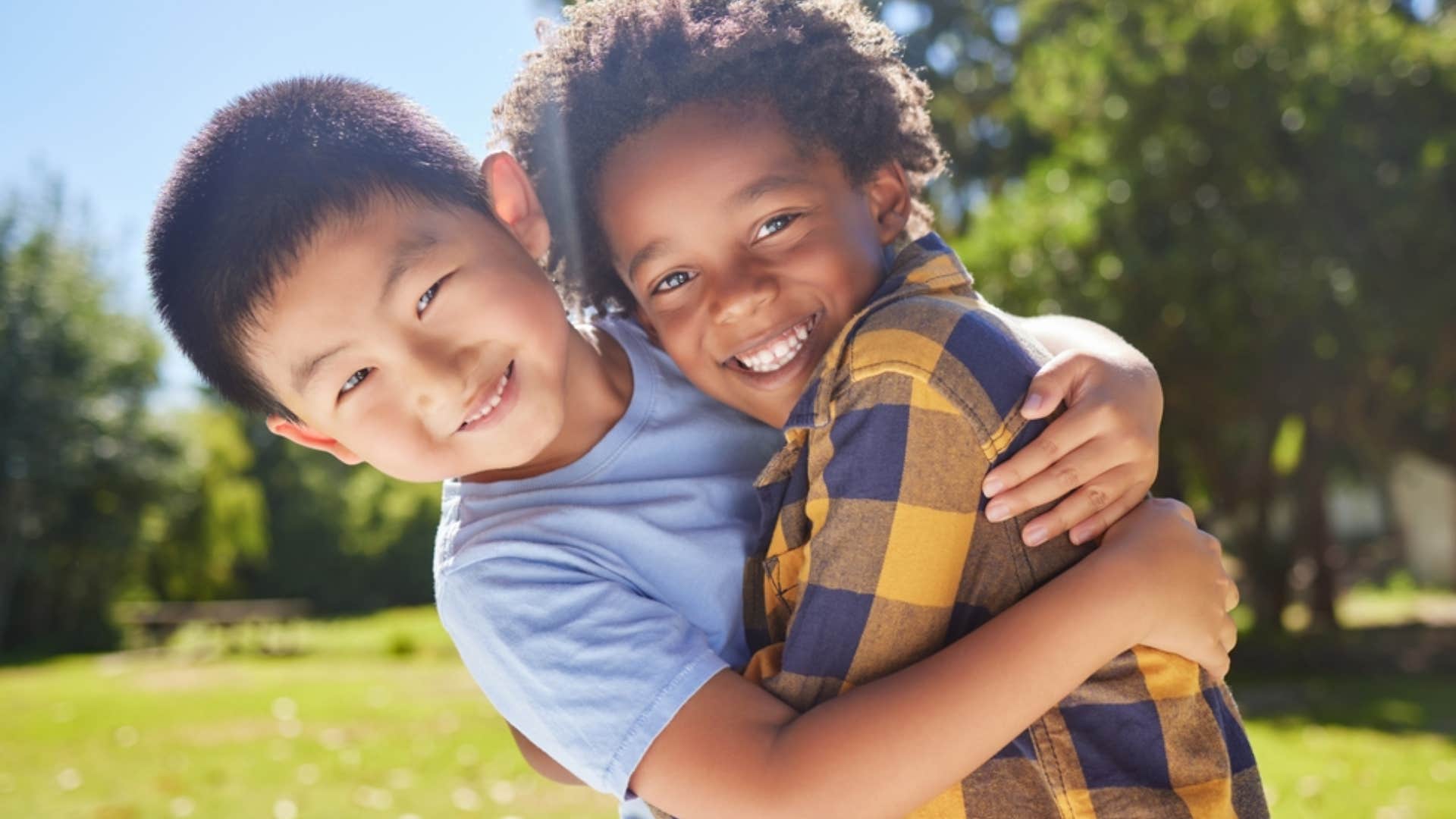 two young boys best friends