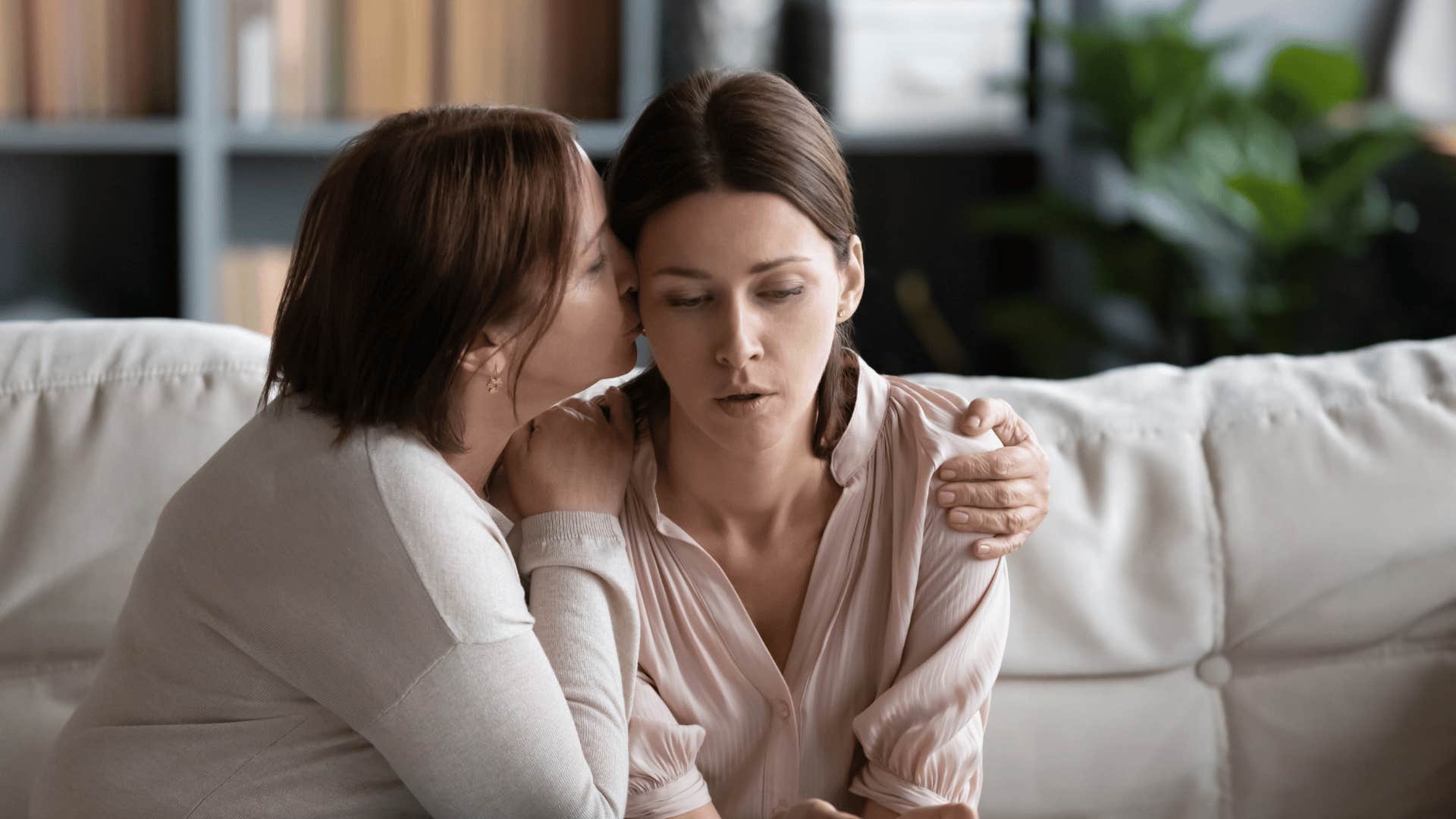 mom comforting daughter instead of giving advice