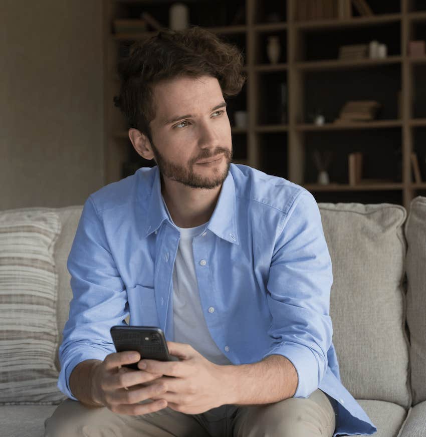 Thoughtful man reconsiders contacting his parents