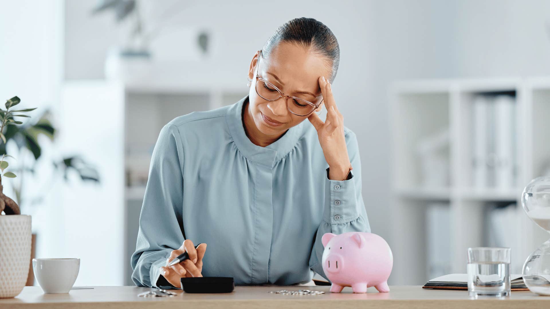 woman isolating herself because she has financial problems