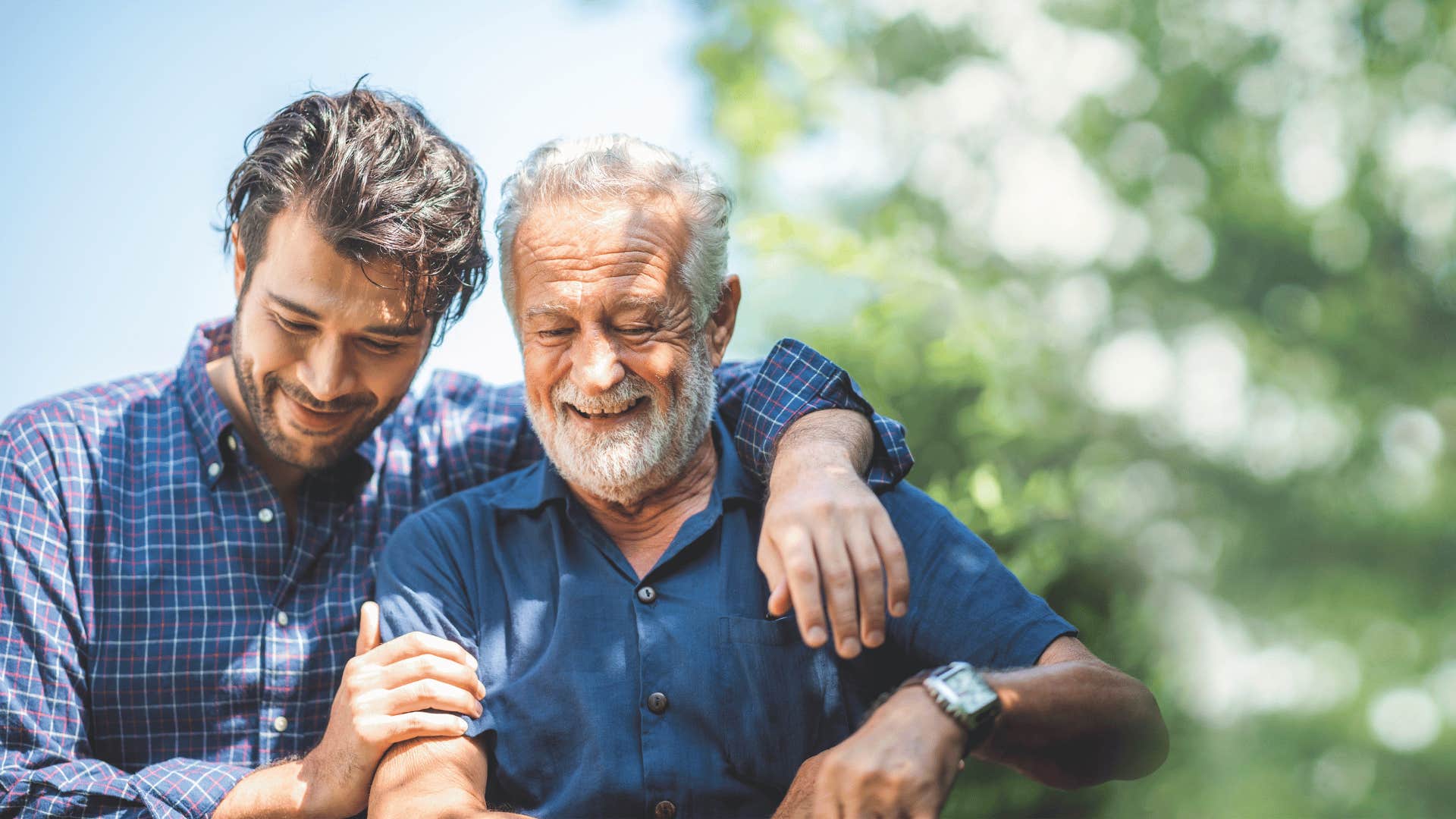 older man with son