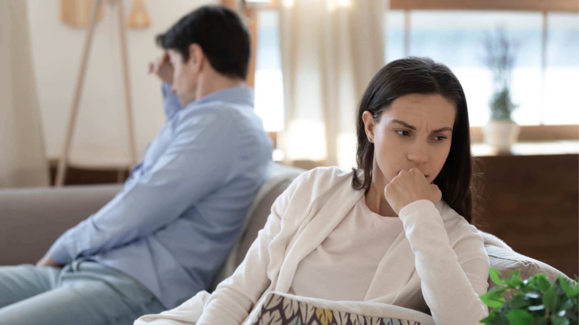 woman taking a quiet moment to think