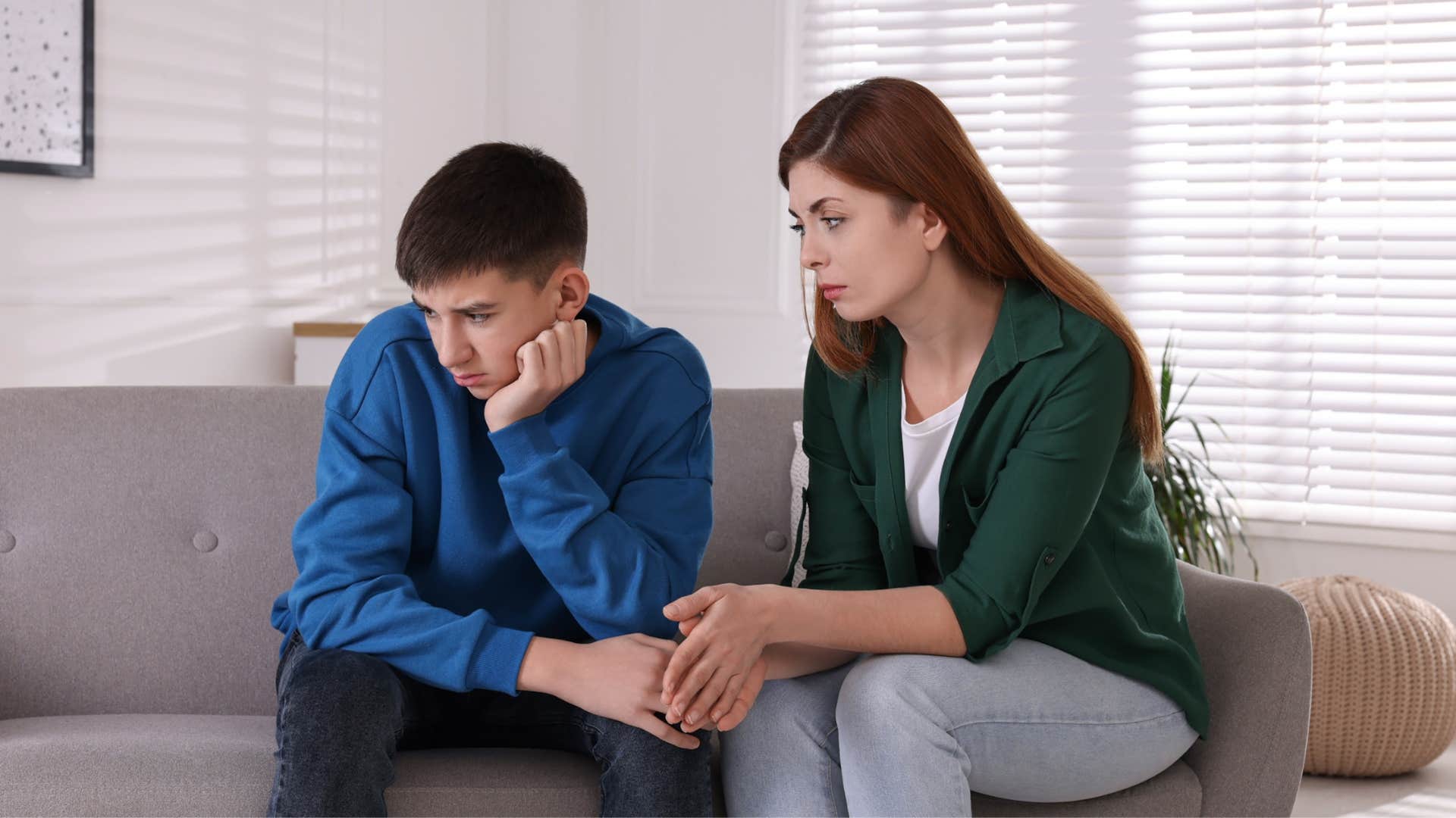 mother tells her teenage sons to be nice to others and try not to hurt their feelings