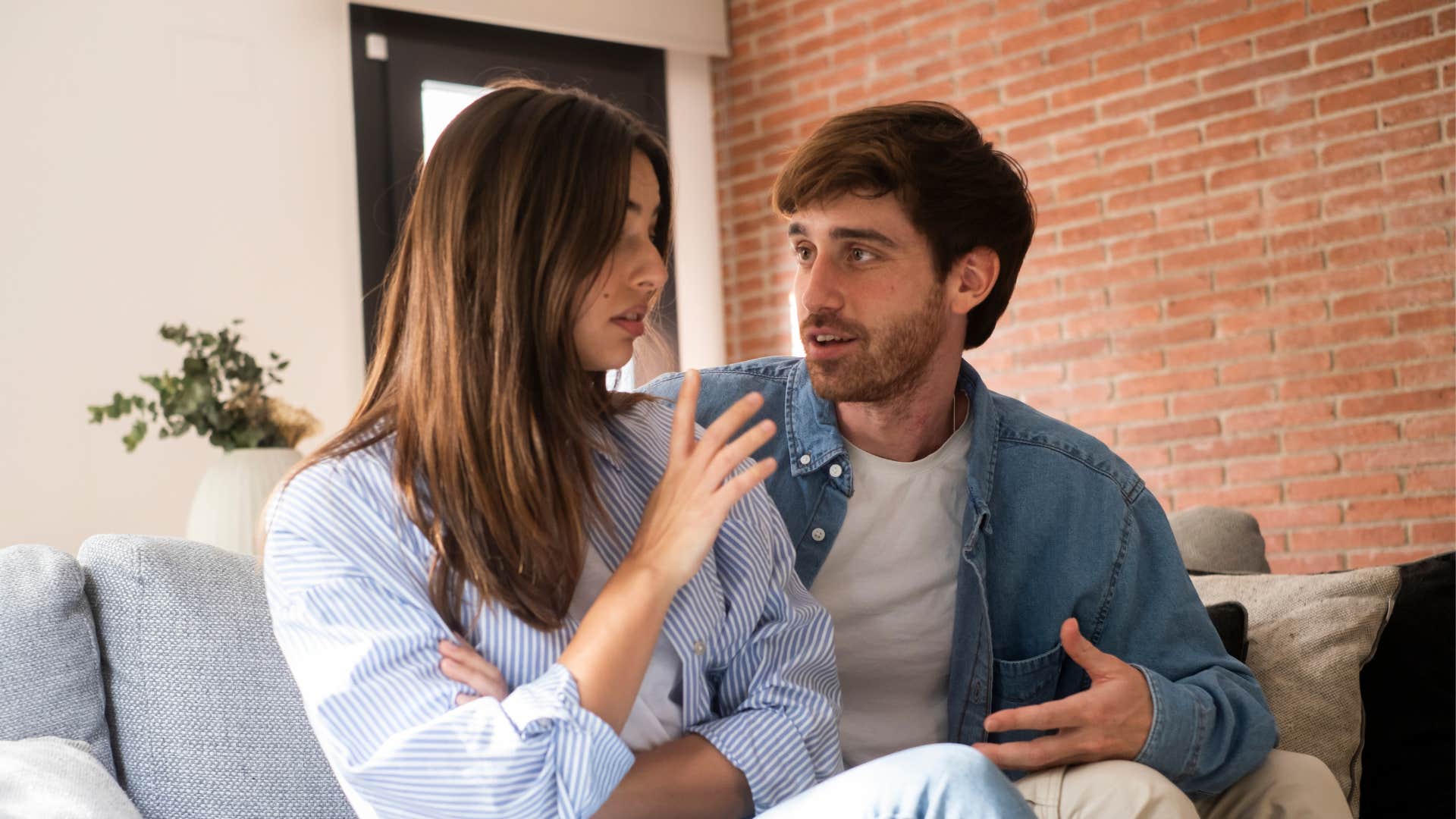 A man apologizes to his wife saying it wasn’t his intention to upset her.