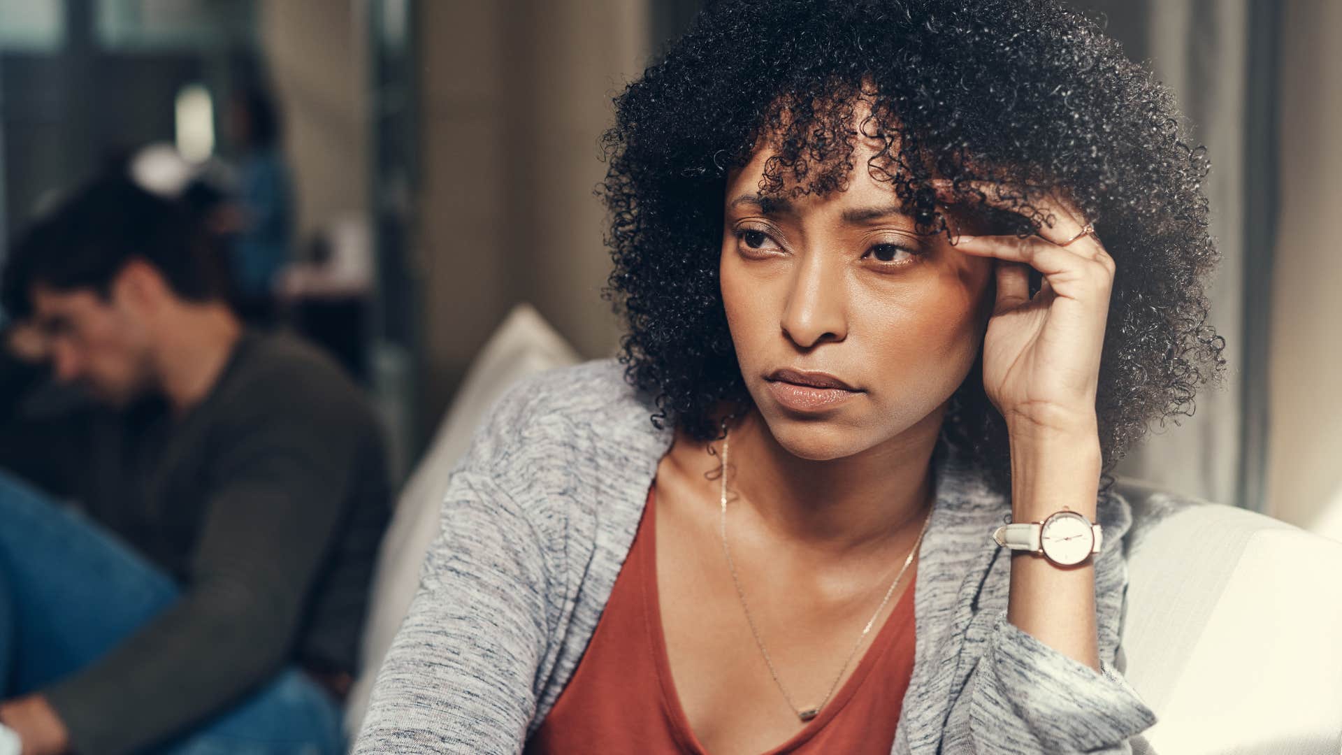 emotionally fragile woman looking upset