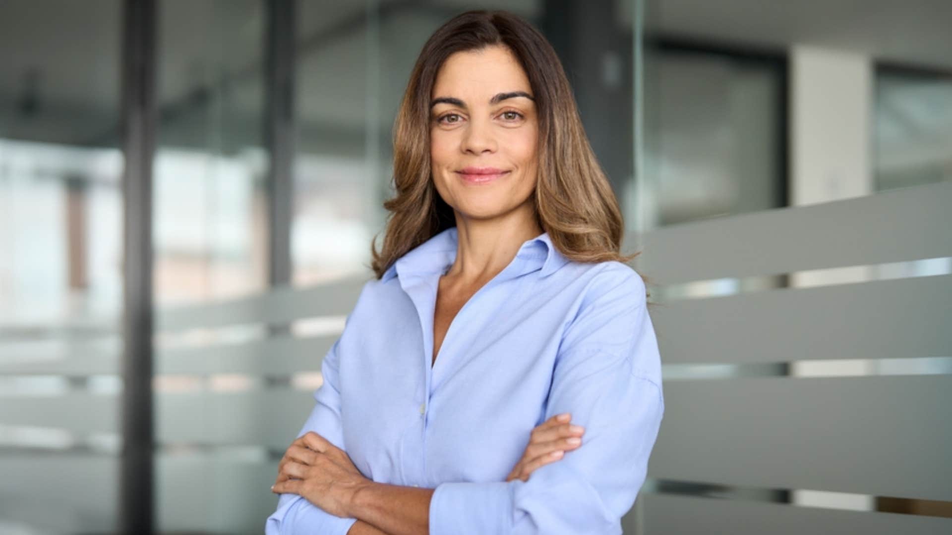 successful businesswoman smiling