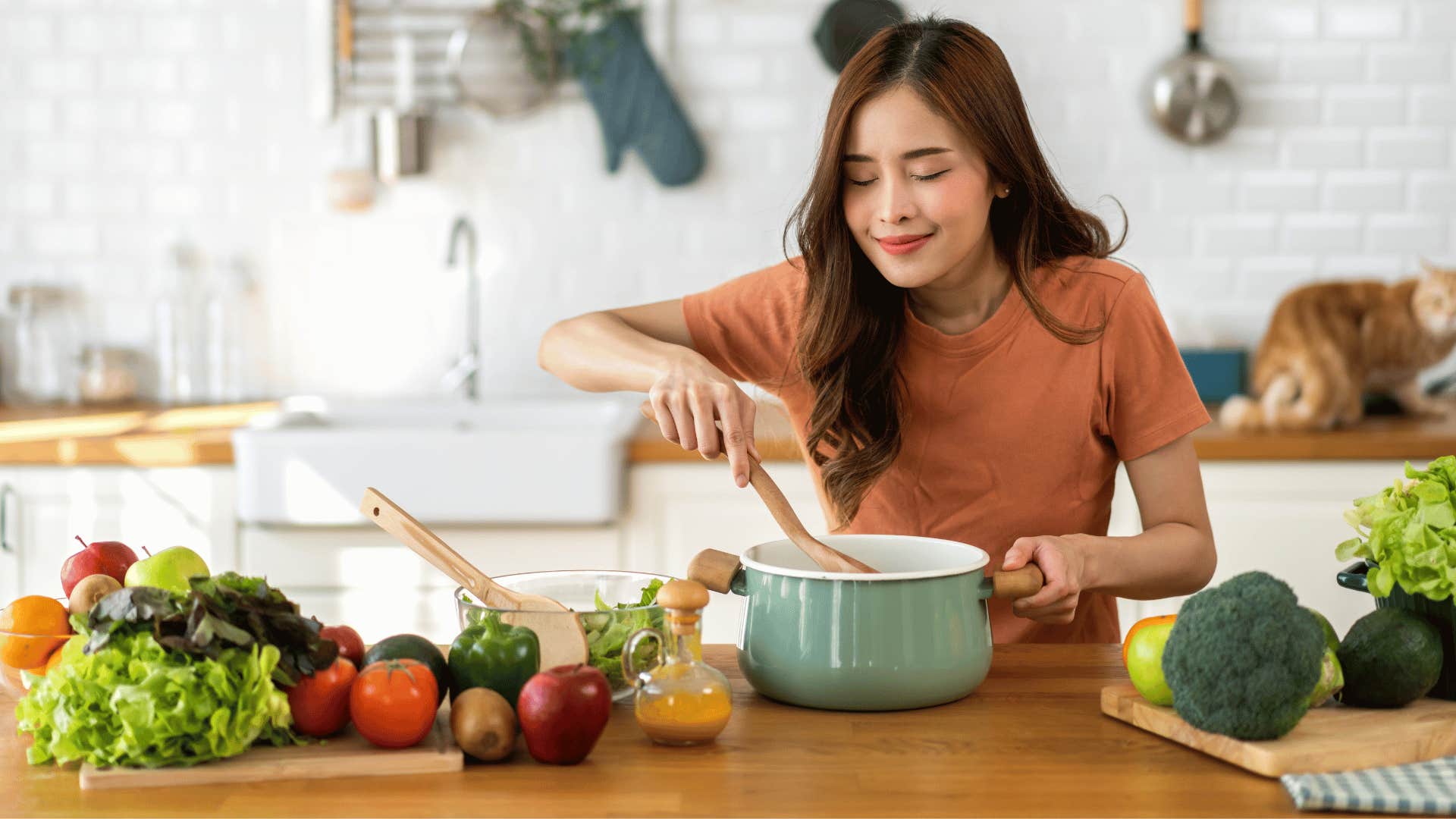 mom preparing her kids' favorite meal