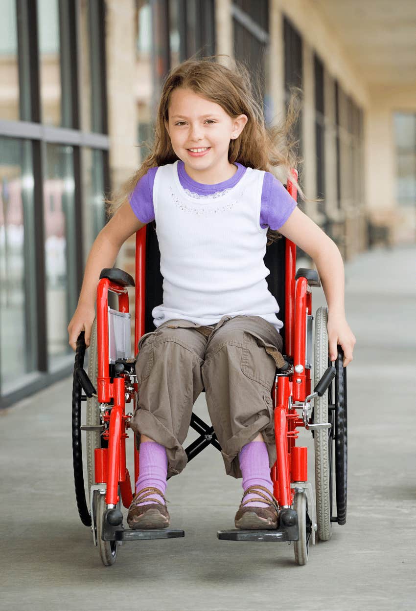 Little girl in a wheelchair who deserves to represented and validated