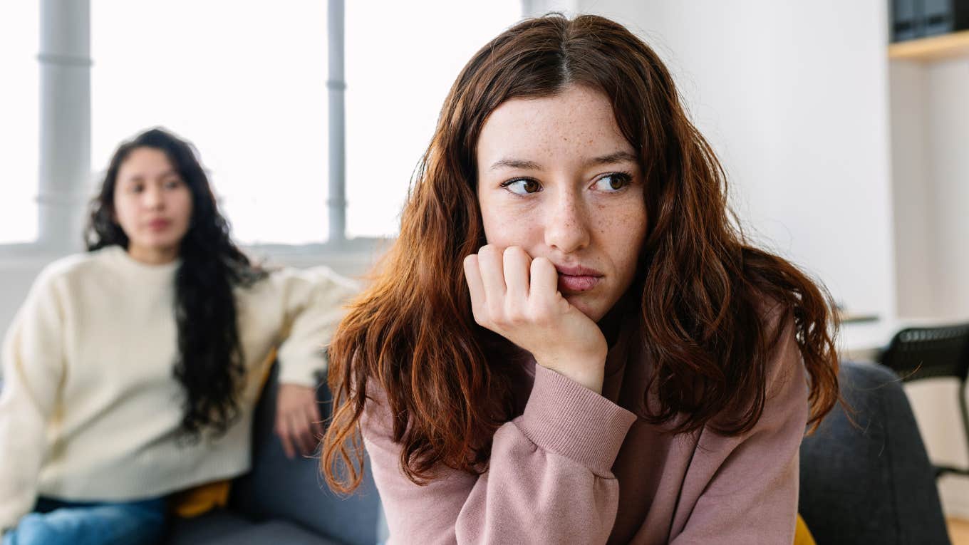 woman thinking about her friend