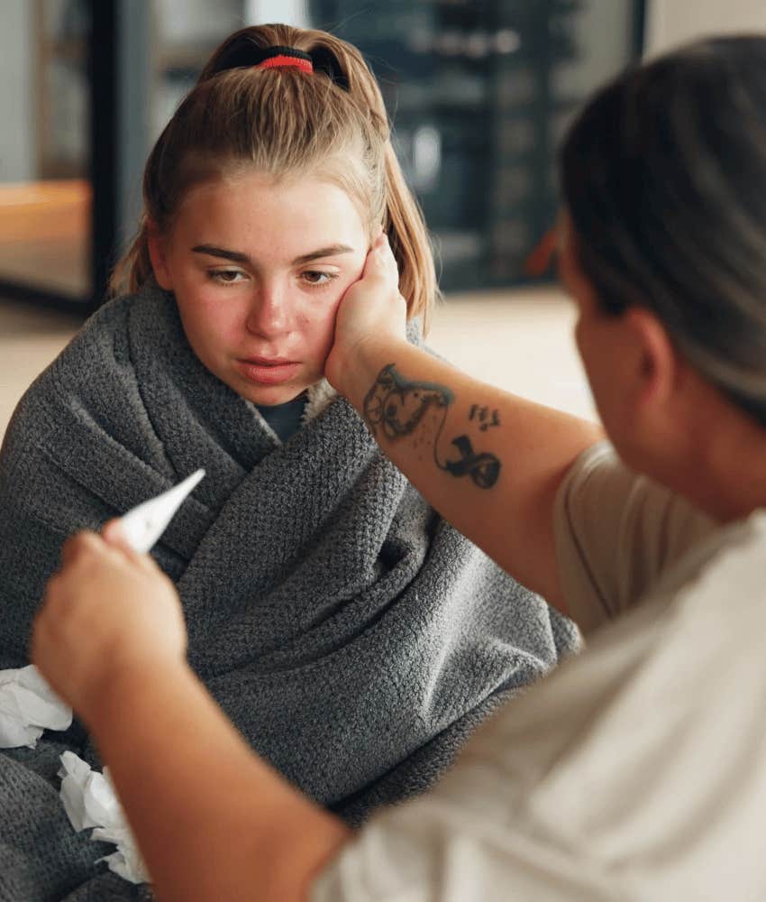 stay at home mom caring for sick child feels empty