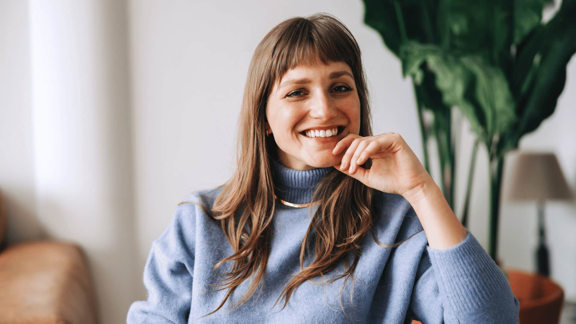 confident woman smiling