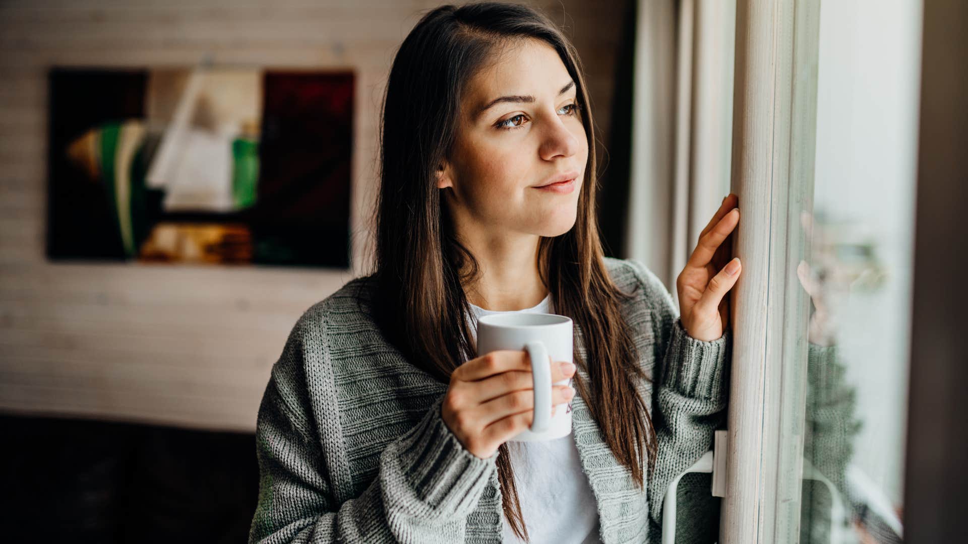 Woman finding comfort in being stagnant