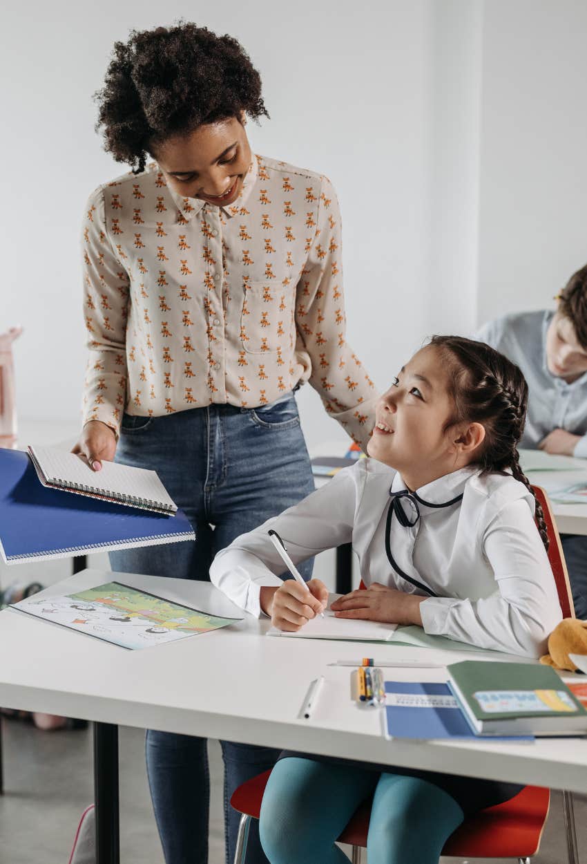 Teacher advocating for her student