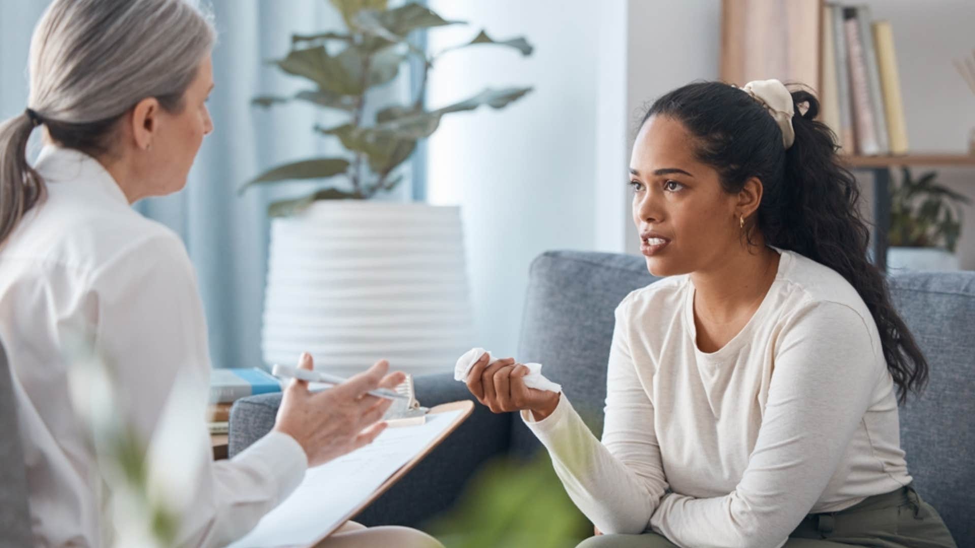 woman seeing a counselor