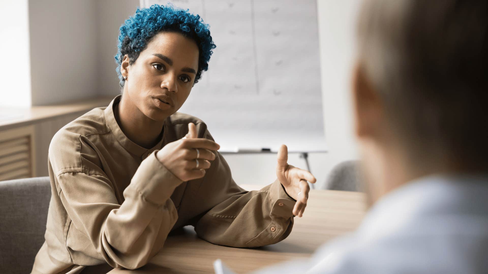 Professional woman talks about her career goals