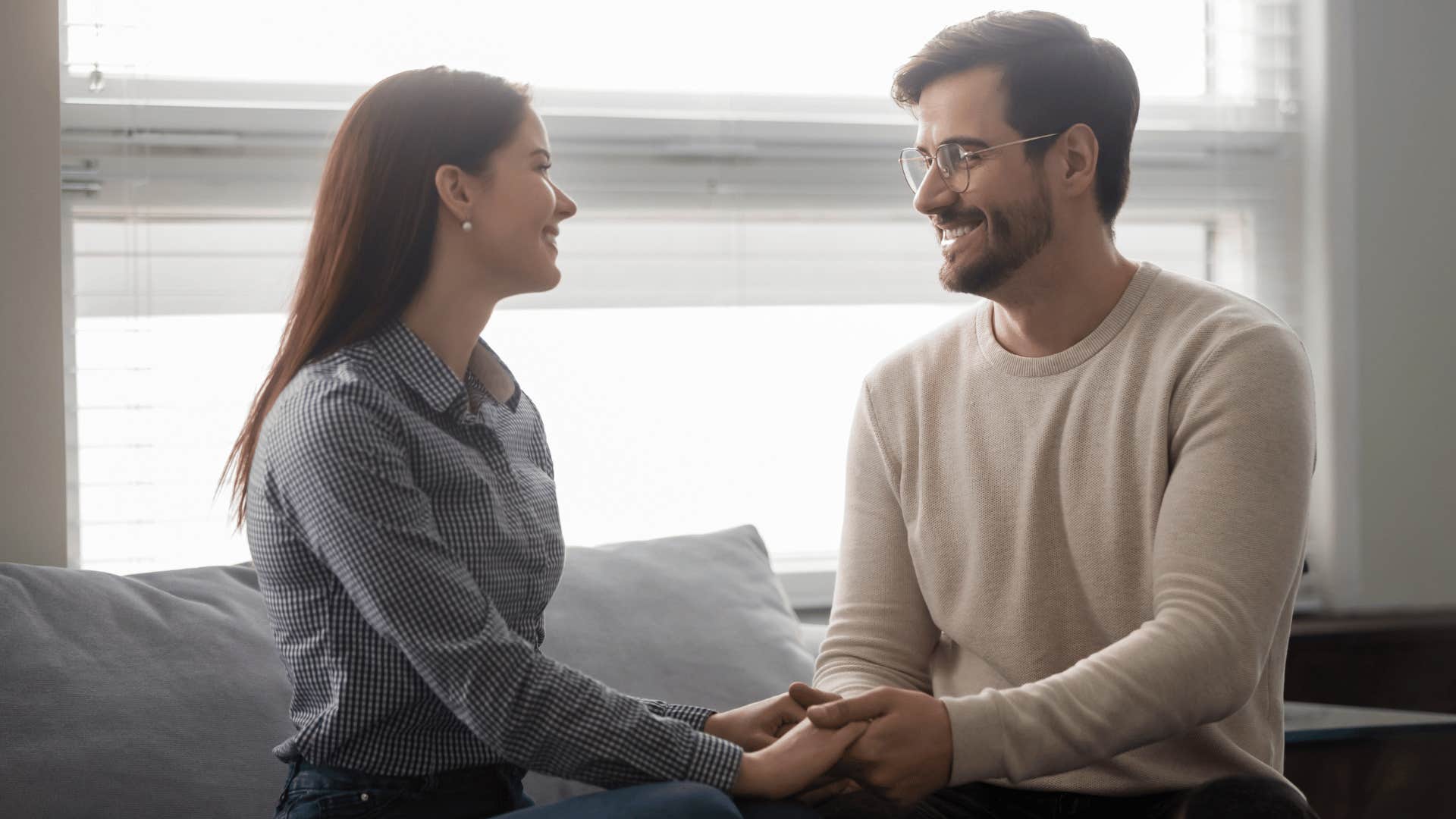 man promising his wife he will improve himself