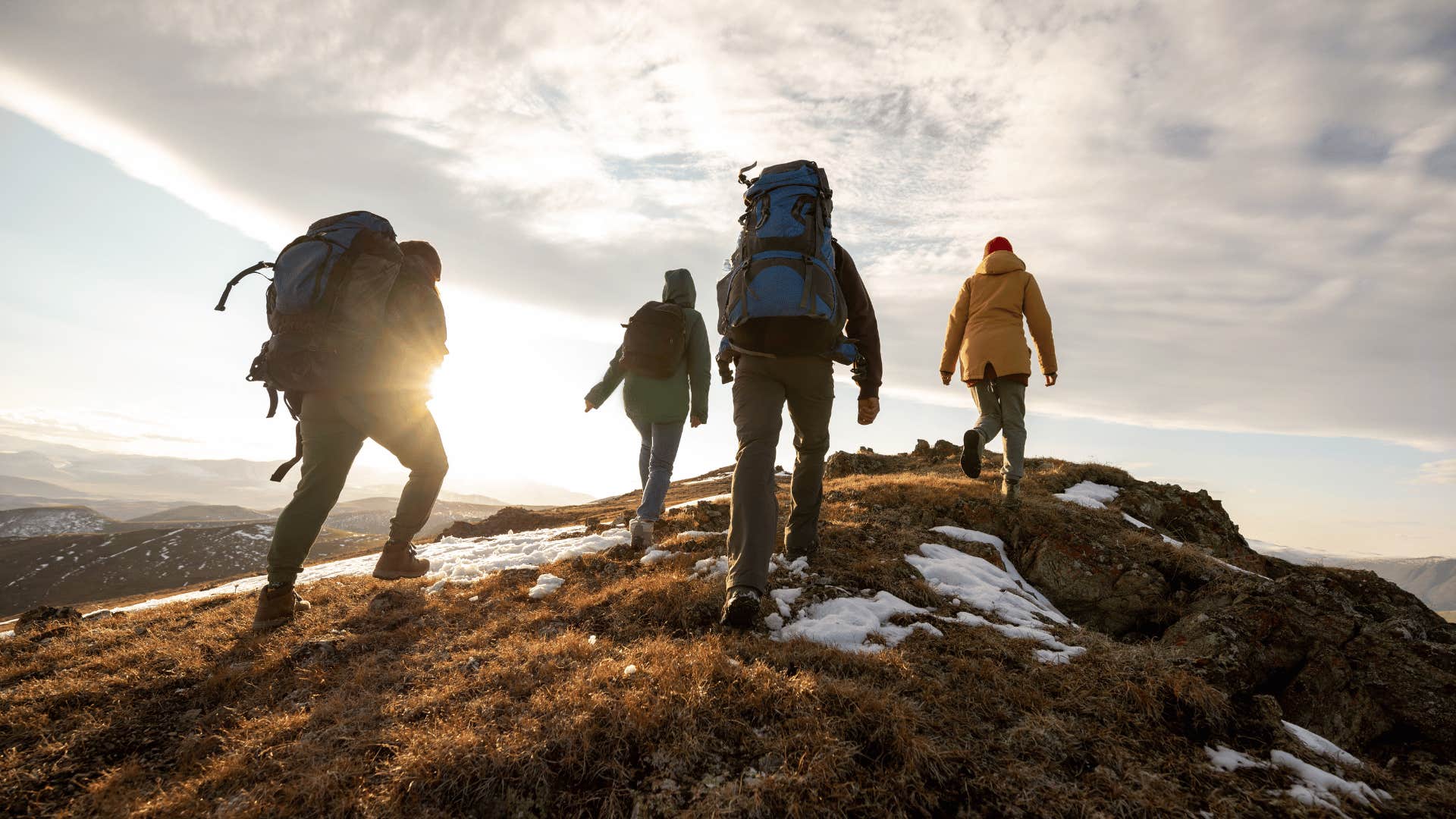 people hiking