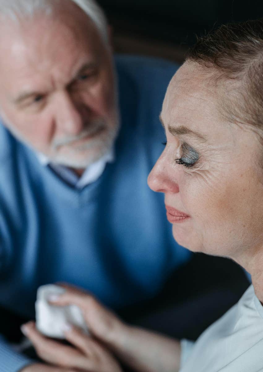 parents crying daughter turning back family not paying debt