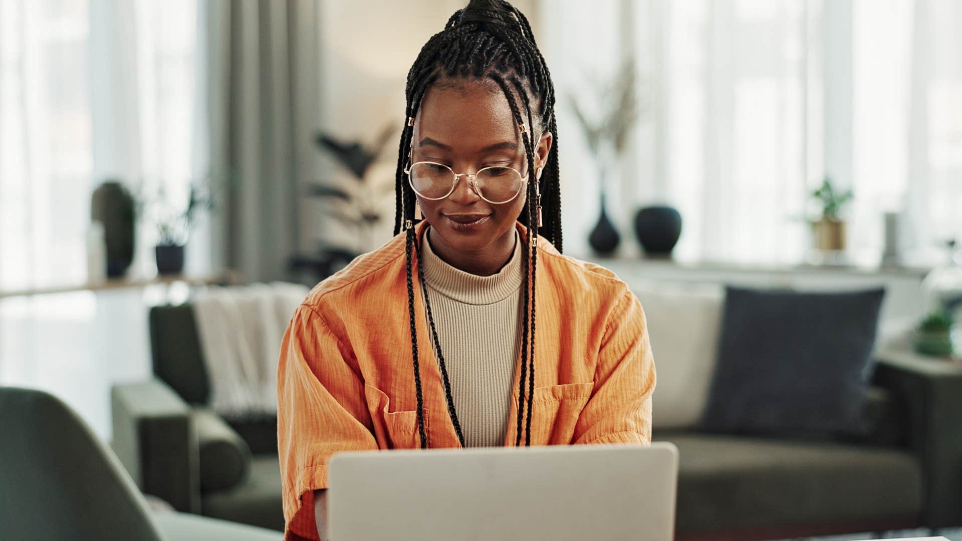 Gen Z woman researching global issues