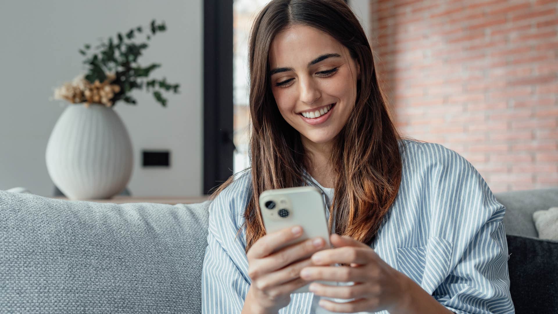 millennial woman on her phone