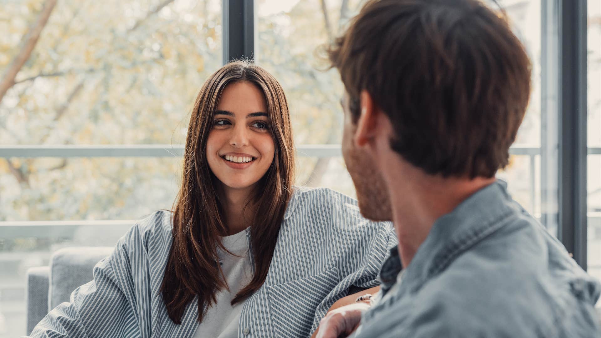 woman tells a man she can’t commit to seeing him right now