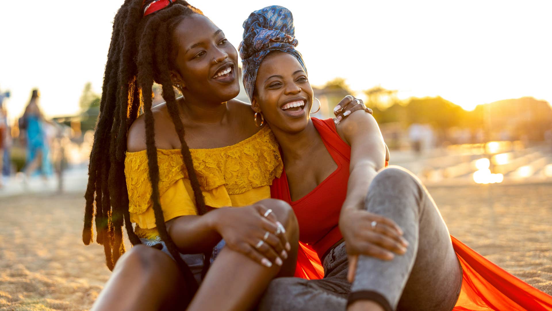 two women depending on each other as a support system