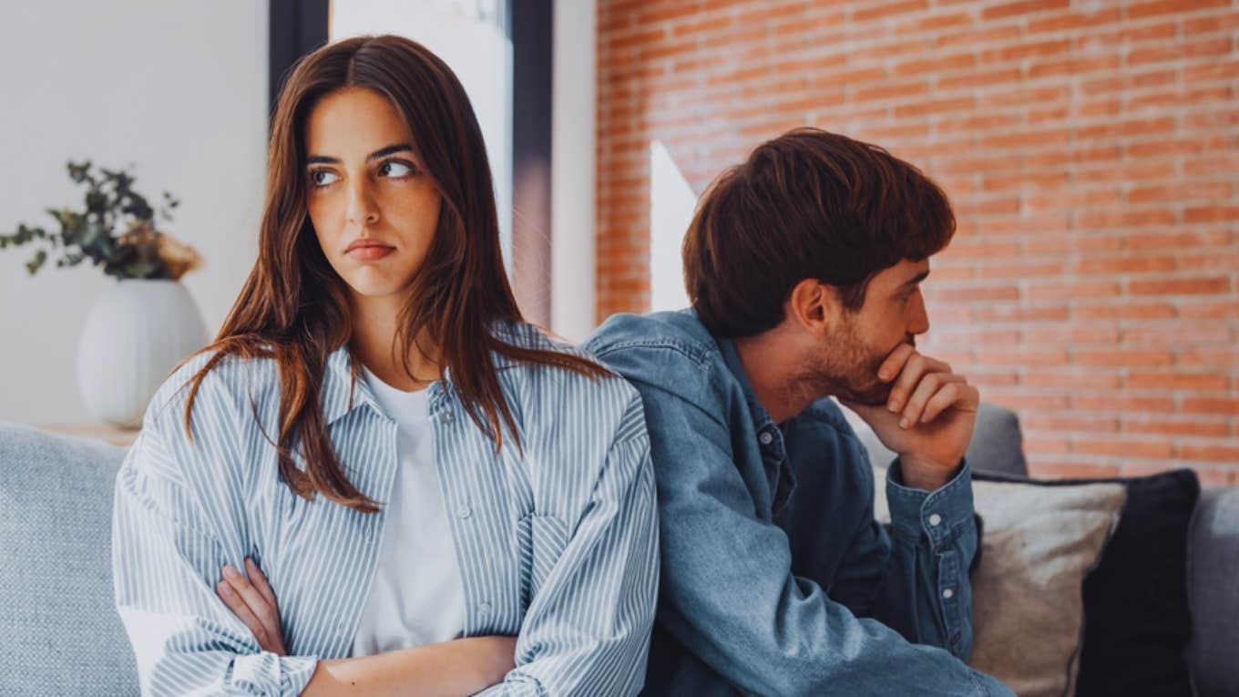 woman and husband having disagreement 