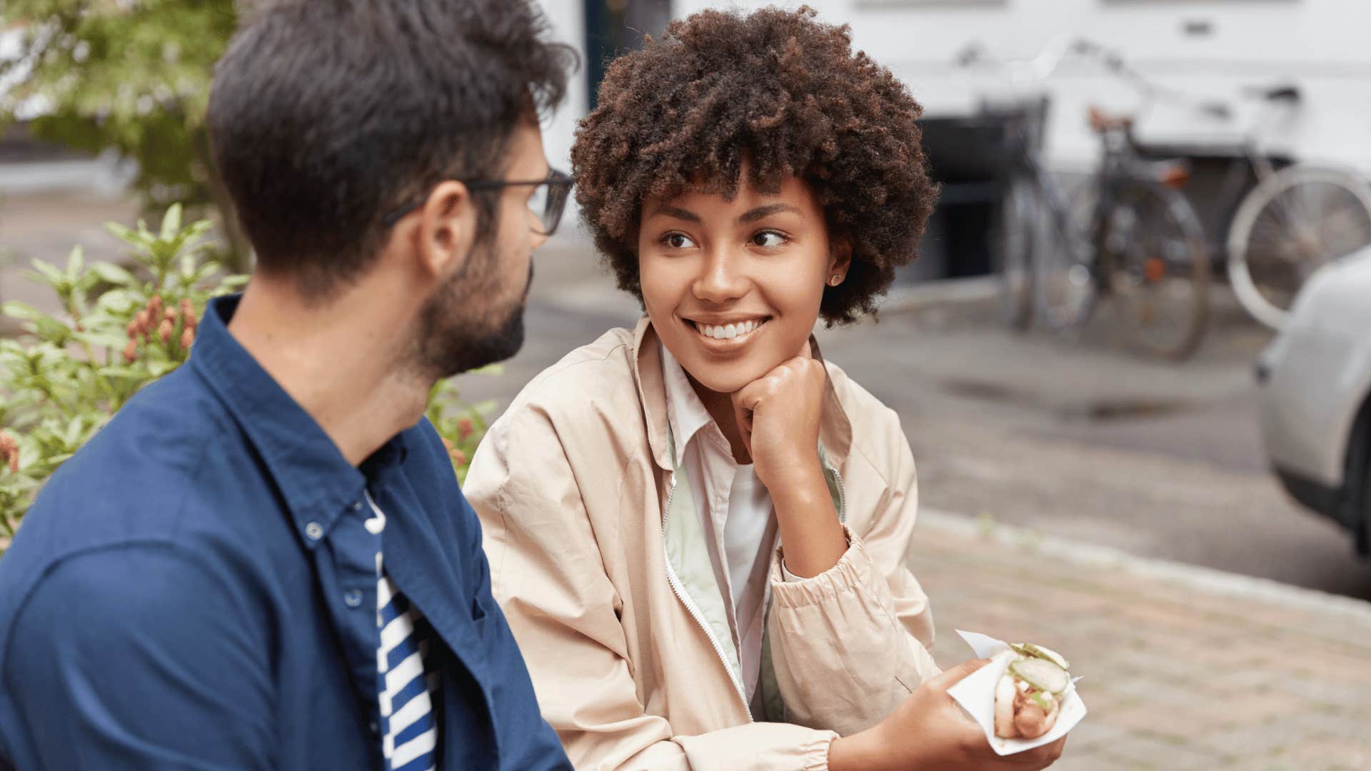 two friends having open-minded talk