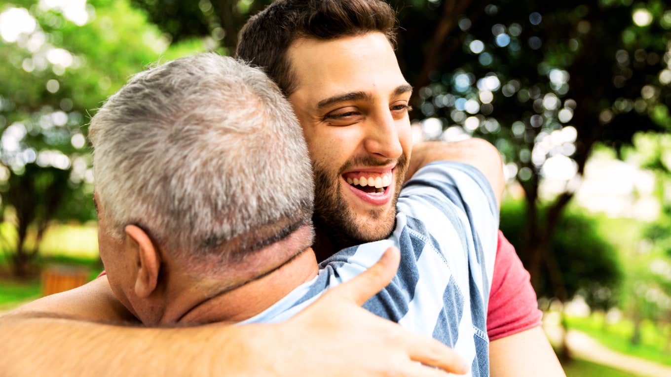 lessons experts have learned from their parents that've become more and more important with age Expert hugging their parent.