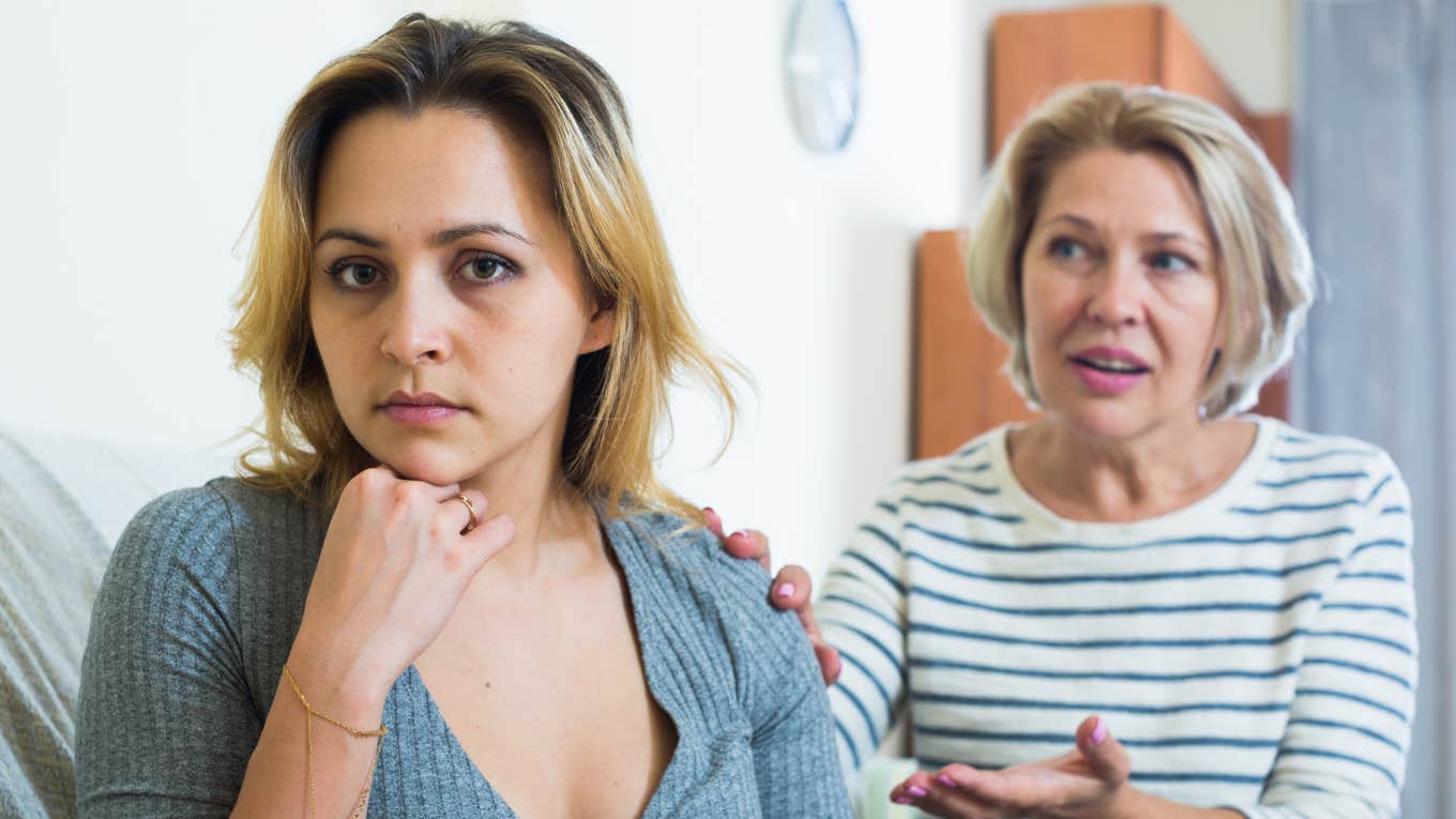 Backhanded Compliments Parents Use That Unintentionally Drive Their Adult Kids Away older mom offending adult daughter by being condescending