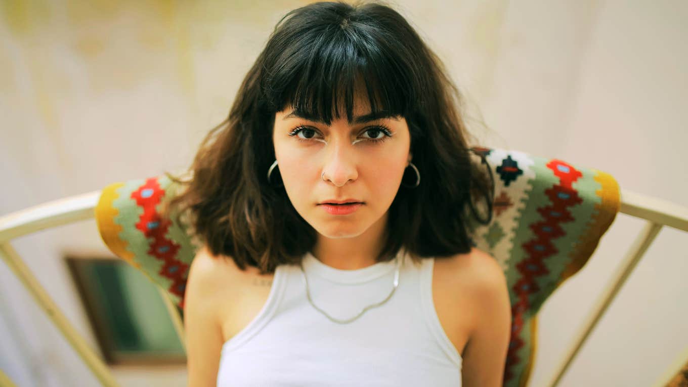 What The Sin Someone Commits Reveals About Their Deepest Inner Conflict, According To Psychology Woman's sin revealing their deepest inner conflict.