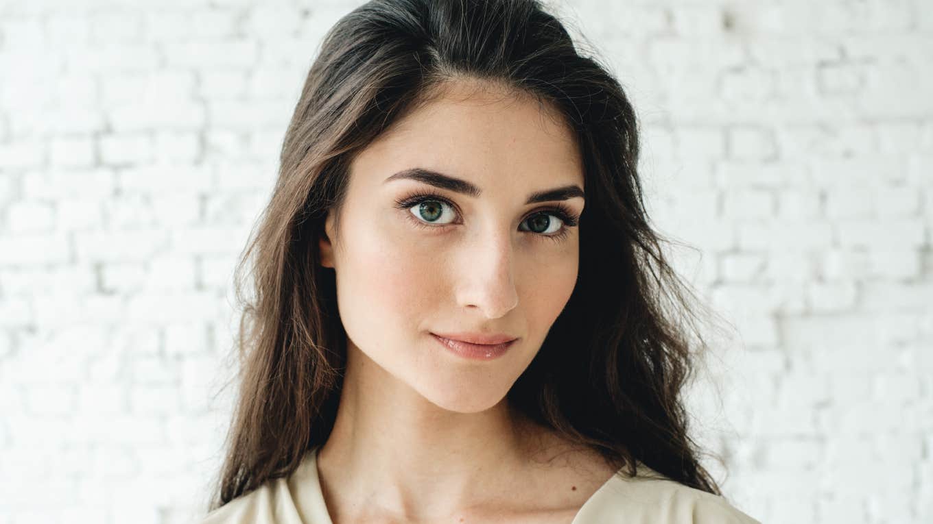A Tiny Detail In A Woman's Left Eyebrow Reveals Powerful Personality Traits close-up shot of woman's face