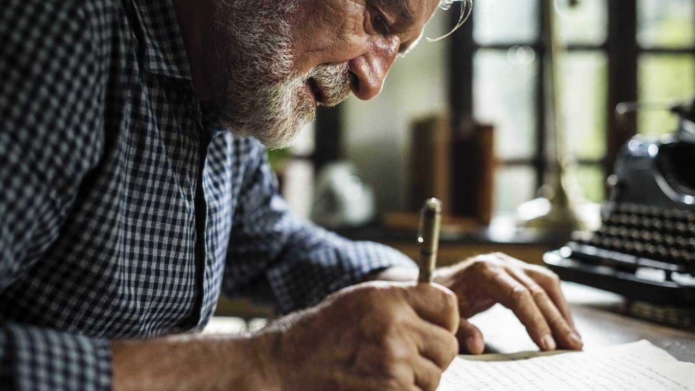Granddaughter Asks For Help Reading Cursive Letter From Her Grandfather grandfather writing letter in cursive