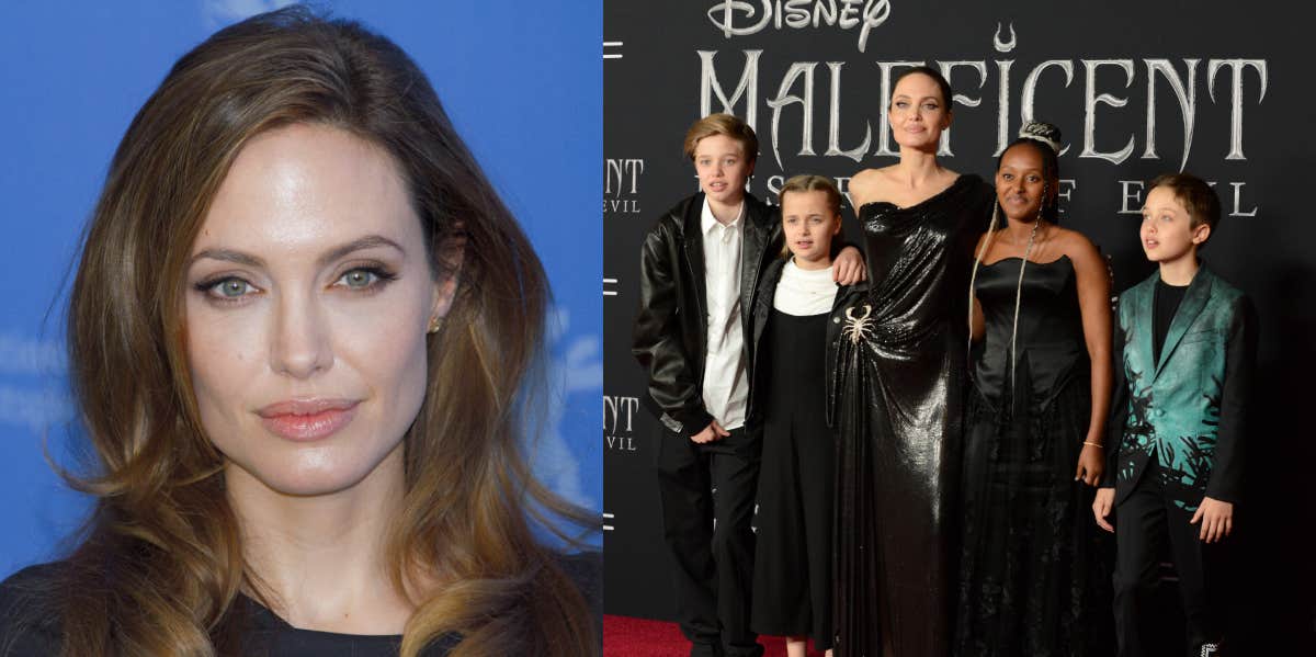 Angelina Jolie and Kids Zahara and Shiloh Go Glam for Another Premiere