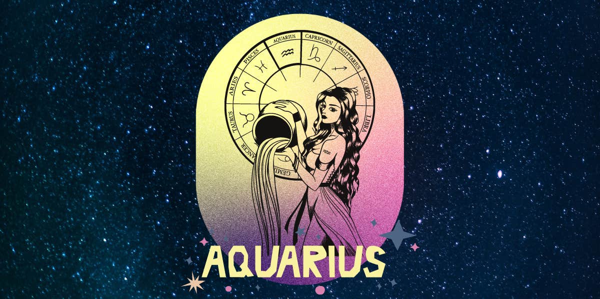 Zodiac sign aquarius tattoo Stock Photo - Alamy