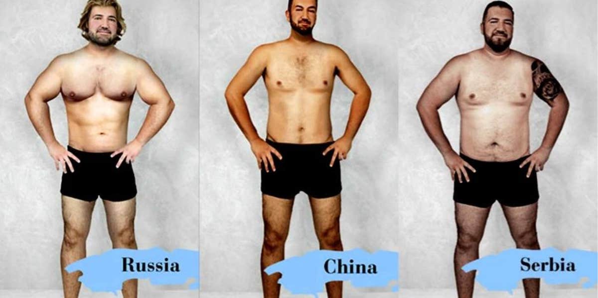 Artist compares 'average' shapes of men from around the world - 9Coach