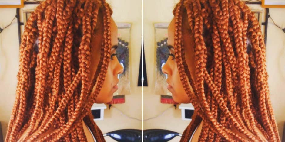 30 Red Knotless Braids Styles You'll Love  Red box braids, Colored braids,  Gorgeous braids