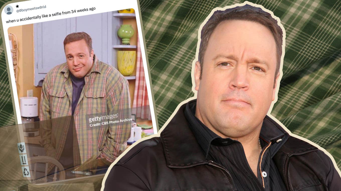 Kevin James with boobs, Kevin James Smirking Getty Image