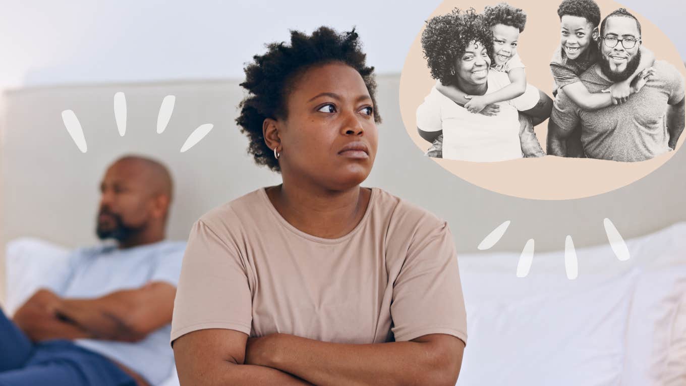 frustrated woman cheating on her husband finds out about husband's secret family