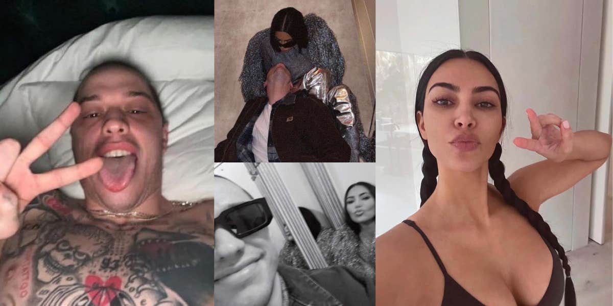 Pete Davidsons Tattoo Is Tribute To His  Kim Kardashians First Kiss
