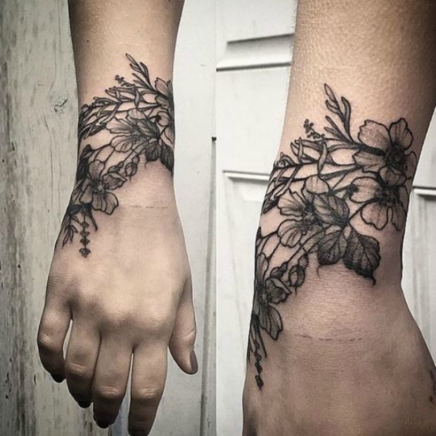flower tattoo wrist