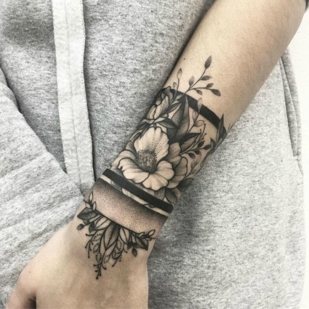 Floral wrap around wrist tattoo : r/TattooDesigns