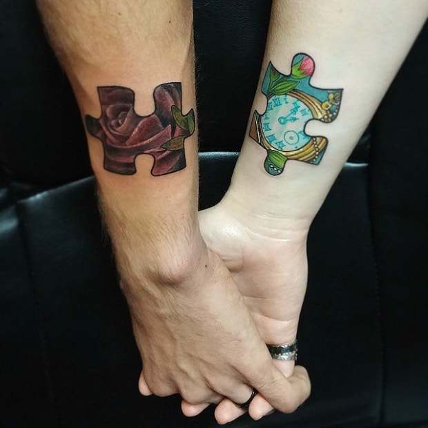 Super Cute Coffee Cups For This Couple | Coffee tattoos, Matching tattoos,  Sibling tattoos