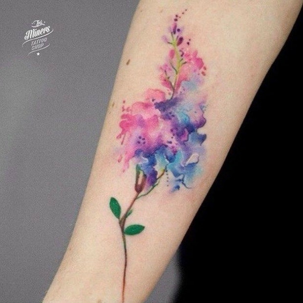 Blackarmpirate - Blue and purple watercolor tree, love doing these type of  tattoos. Thanks for looking!! #evilgeniustattooclub #tattooartist  #eroetattoos #tattoo #tattoos #instatattoo #bodyart #instagood #staygenius  #treetattoo #colortattoo ...