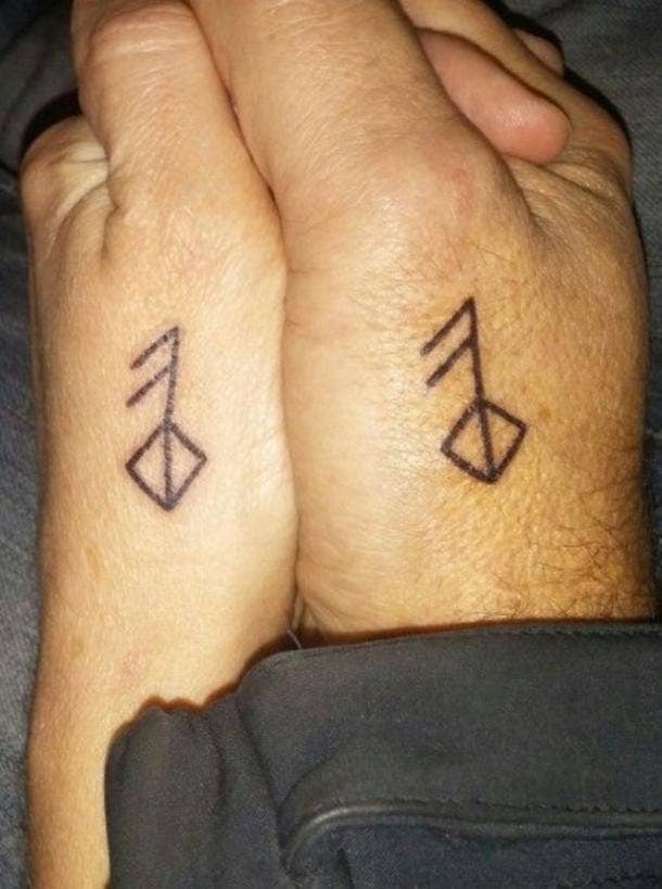 Viking tattoo couples  Viking tattoos Love symbol tattoos Viking symbol  for love