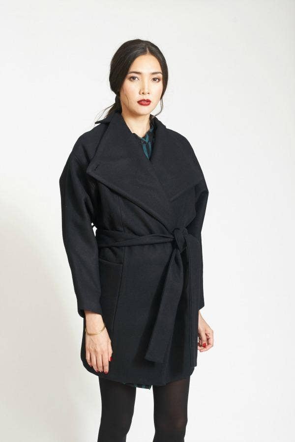 Veronica Wool Wrap Coat