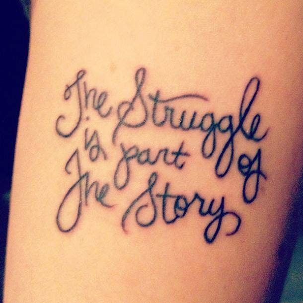 Tattoo uploaded by Jodi Jones • Says struggle strength • Tattoodo