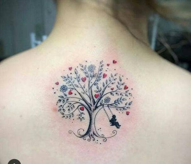 family tree tattoos on back